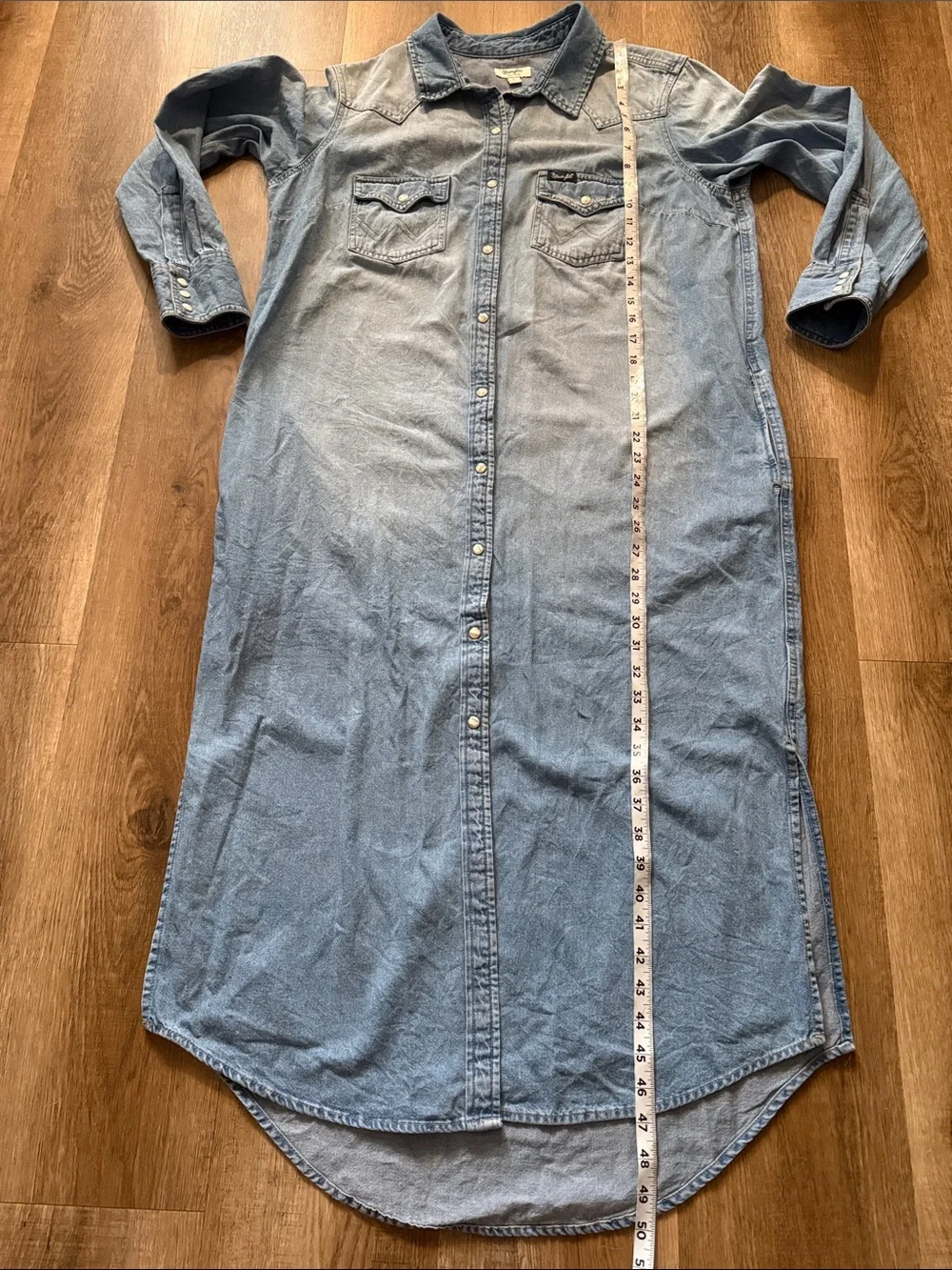 Wrangler Long Sleeve Denim Dress size large - Picture 10 of 11